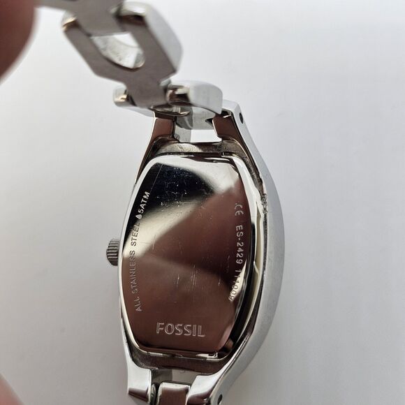 Fossil Women's Watch 20MM Gray Dial Bracelet Band 5.5"-6.75" New Battery - Picture 5 of 12